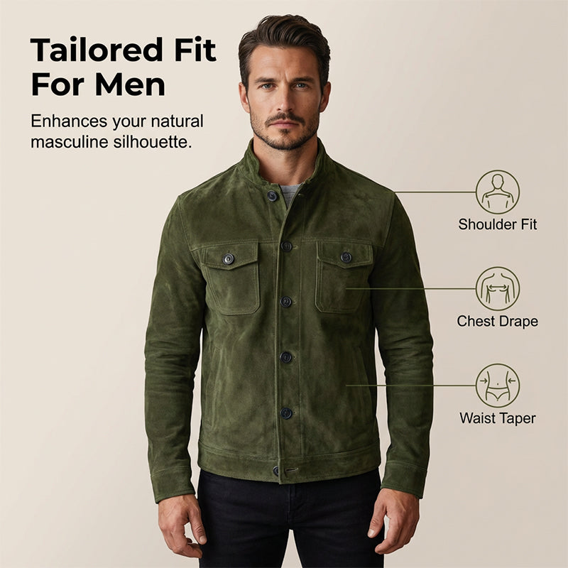 🧥 Retro Ribbed Texture, Structured Collar Detail | Men's Vintage-Style Corduroy Stand Collar Jacket