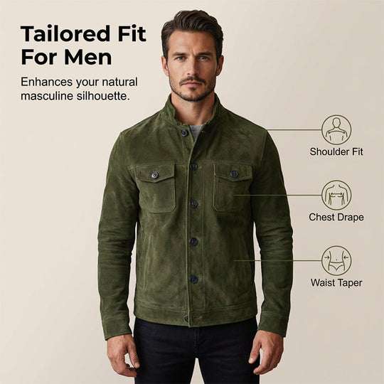 🧥 Retro Ribbed Texture, Structured Collar Detail | Men's Vintage-Style Corduroy Stand Collar Jacket