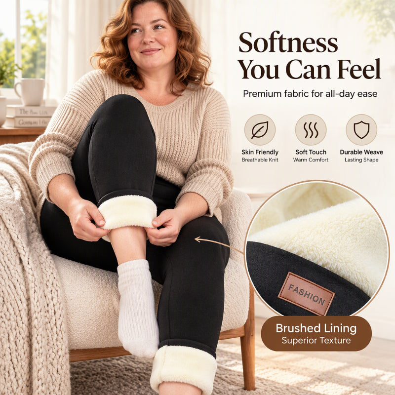 🔥Women's High-Waisted Plush-Lined Thermal Leggings