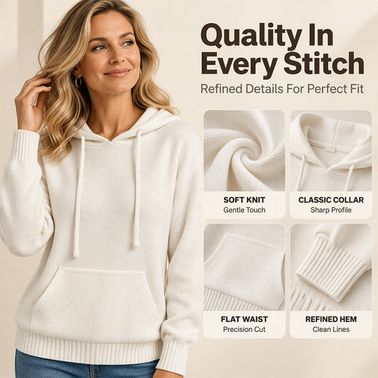 Women's Casual Hooded Knitted Sweater
