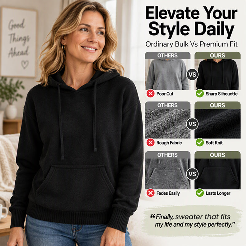 Women's Casual Hooded Knitted Sweater