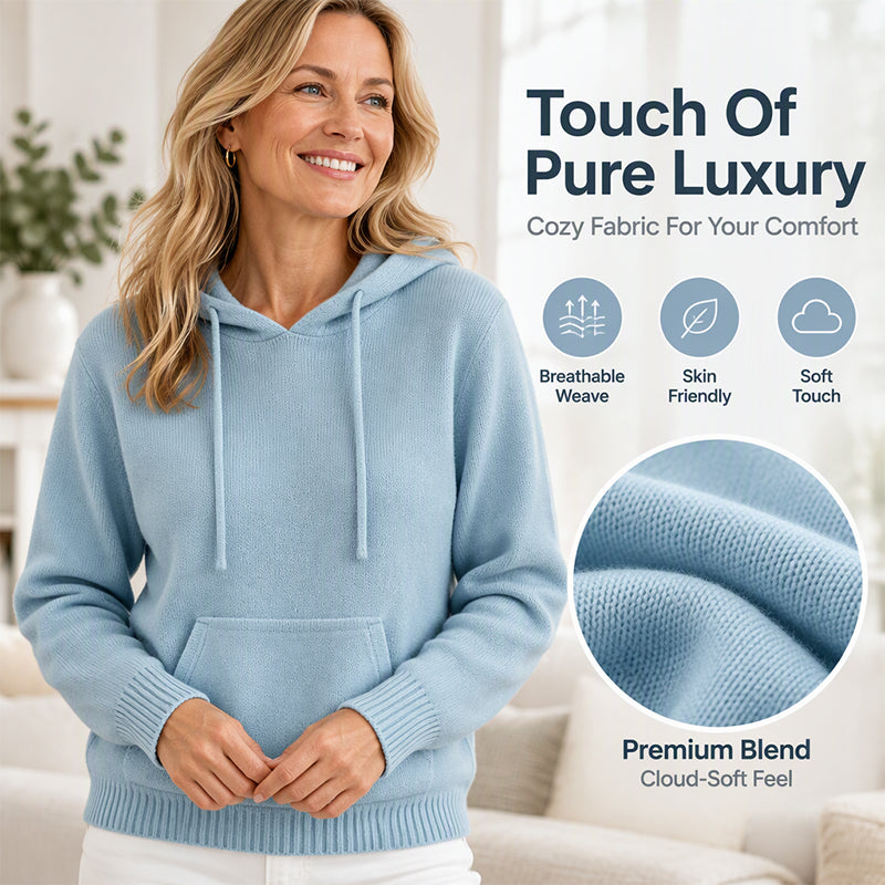 Women's Casual Hooded Knitted Sweater