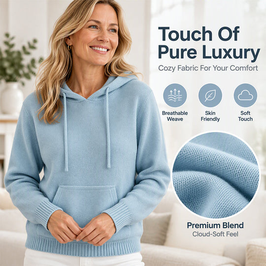 Women's Casual Hooded Knitted Sweater
