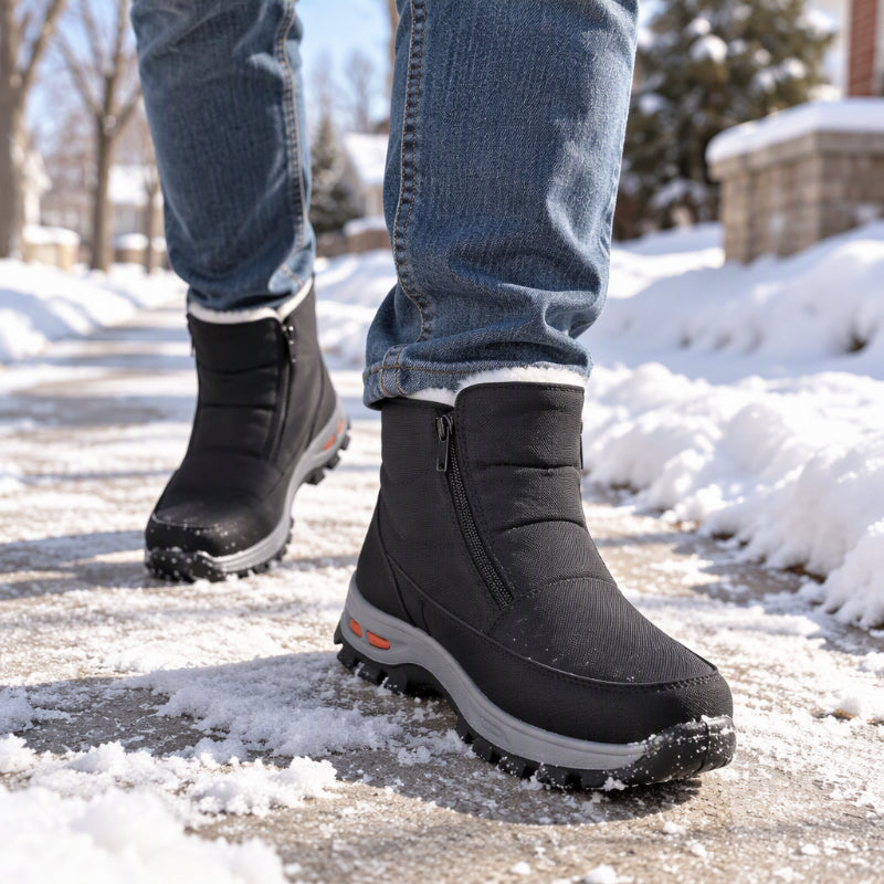 🥾 Toasty Lined Warmth, Stay-Dry Protection | Men's Winter Plush-Lined Waterproof Snow Boots