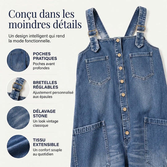 Combinaison ample à jambes larges et poches