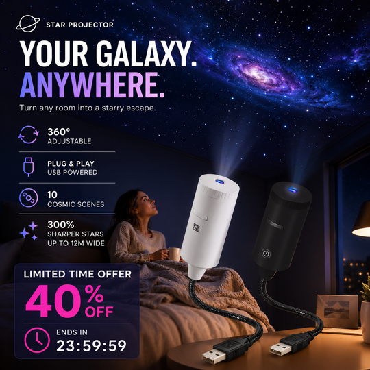 🥳2026 HOT SALE🥳💞50K+ SOLD!🌠🎆 50% OFF! Plug‑and‑Play HD Star Projector – 50,000+ happy users, 300% sharper stars. 360° adjustable, 10 cosmic slides. Transform your ceiling into a galaxy! 🚀🌌