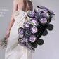 Crystal Flower Embellished  Hair Clips
