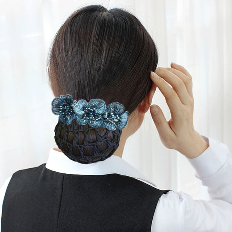 Flower Design Löstagbar hårnät Barrette （Köp 1 Få 1 GRATIS）