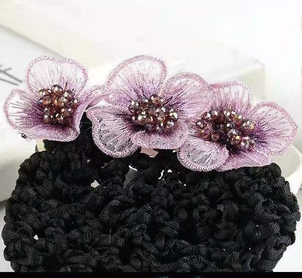 Flower Design Löstagbar hårnät Barrette （Köp 1 Få 1 GRATIS）