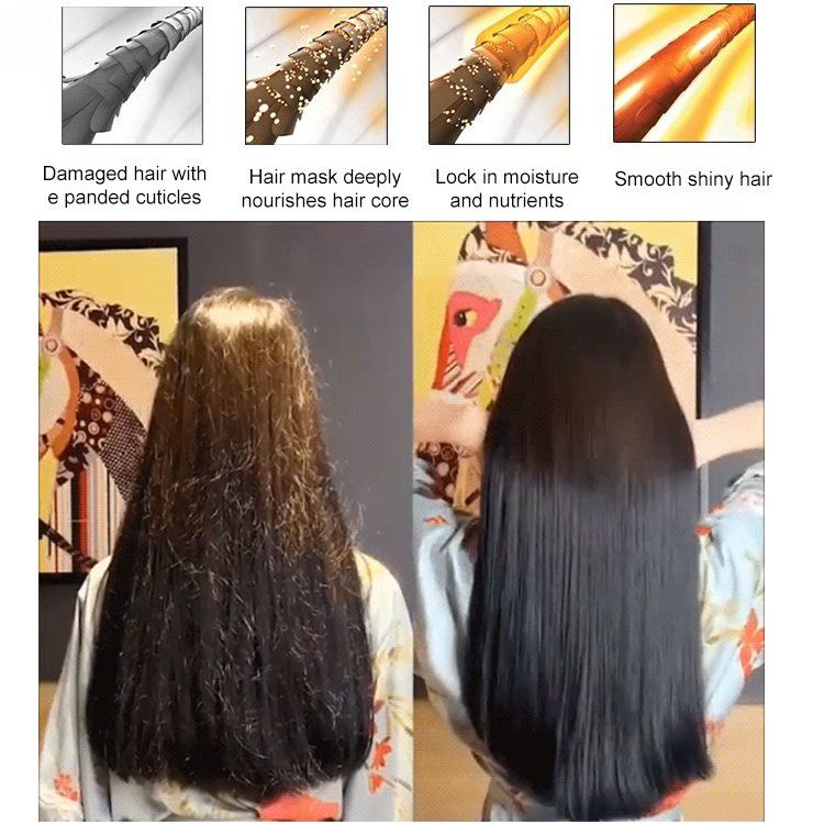 Máscara para el cabello suave y brille